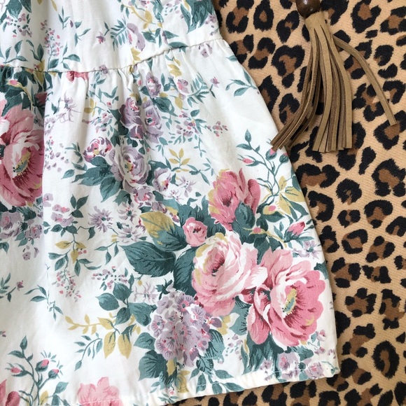 Vintage XS USA Tiered Circle Skirt Floral Buttoned - Picture 4 of 13